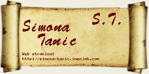 Simona Tanić vizit kartica
